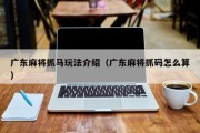 广东麻将抓马玩法介绍（广东麻将抓码怎么算）